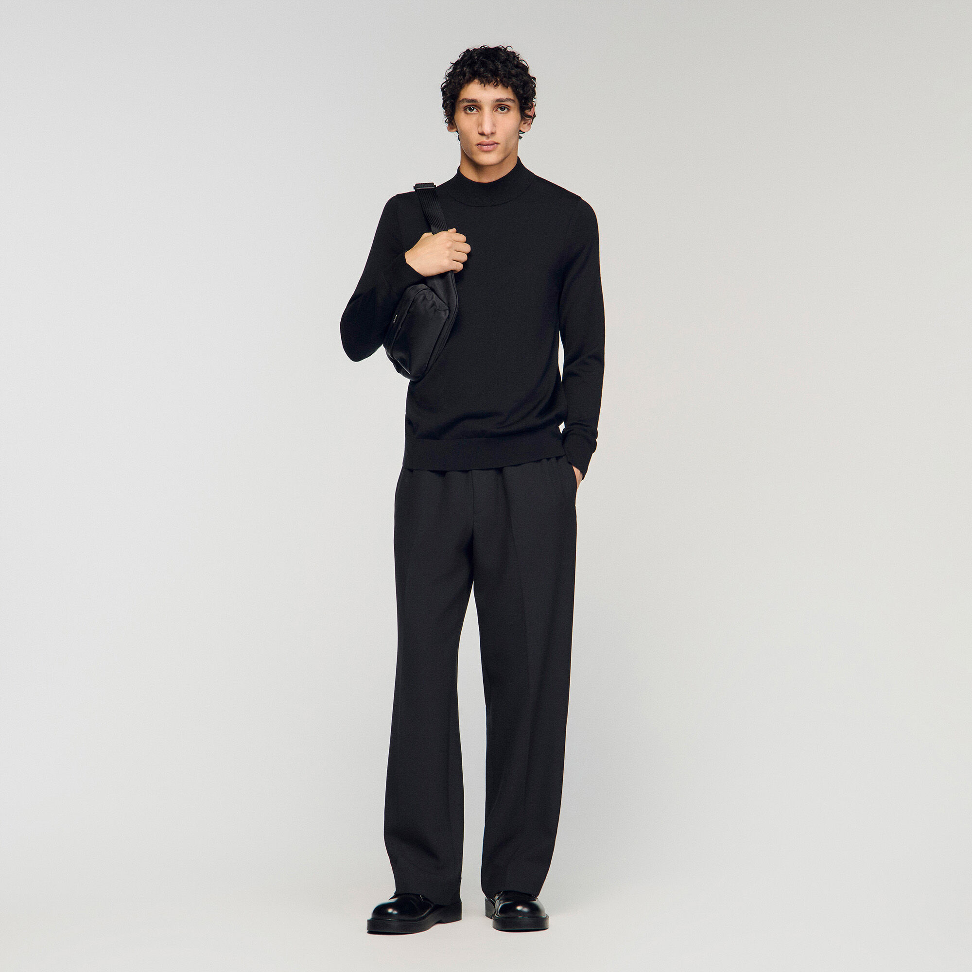 Jersey de lana de cuello alto