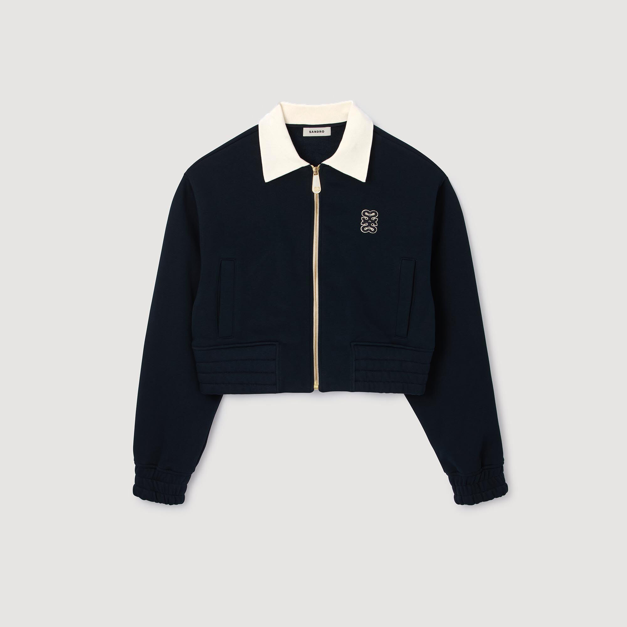 Sudadera corta bicolor