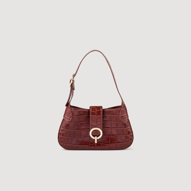 Bolso Janet de cuero efecto cocodrilo