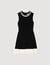 Vestido corto de punto con pedrería