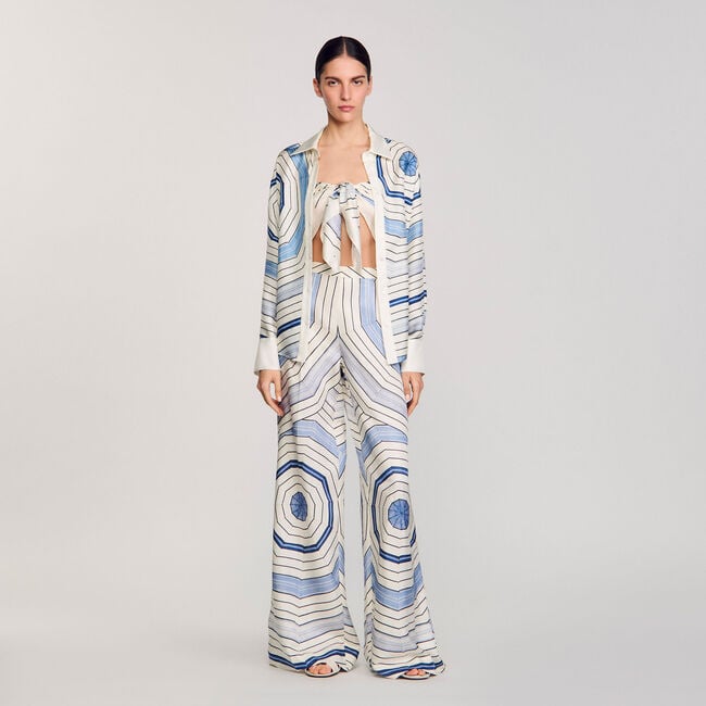 Pantalón ancho con espirales