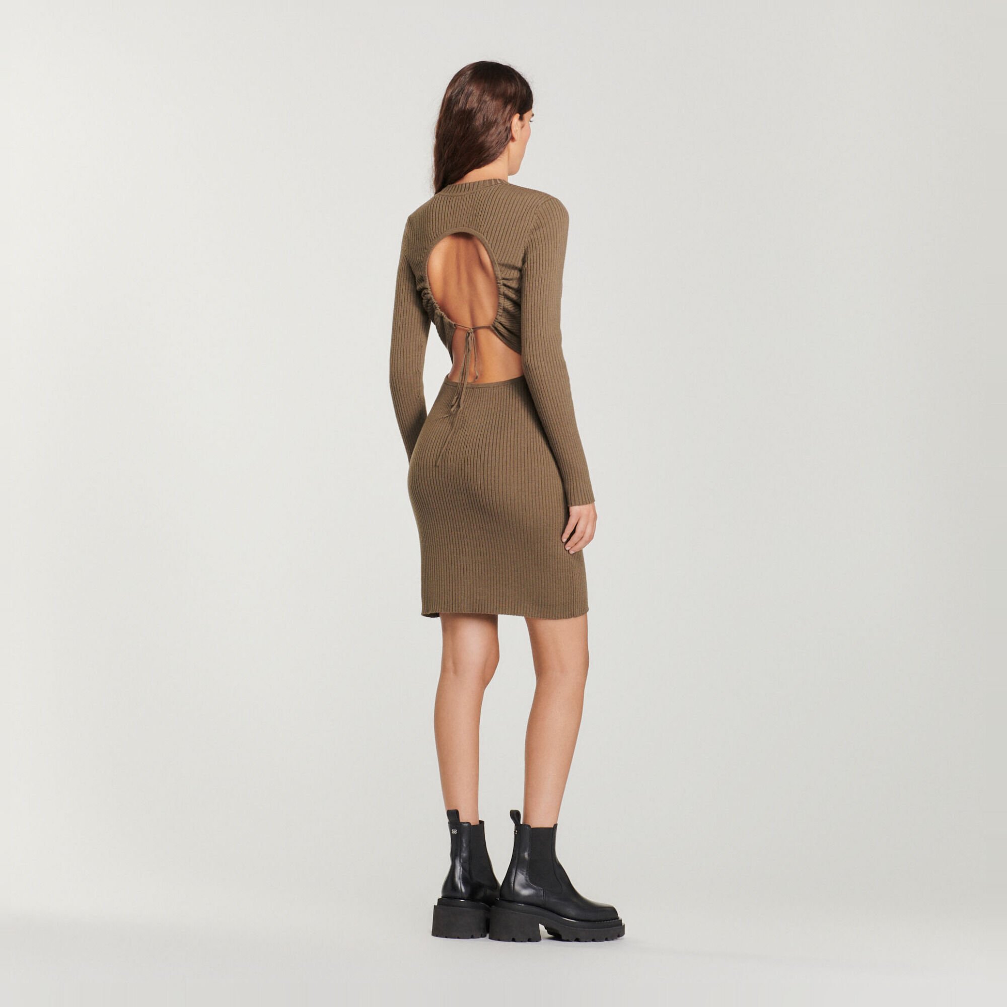 Vestido de punto de canalé