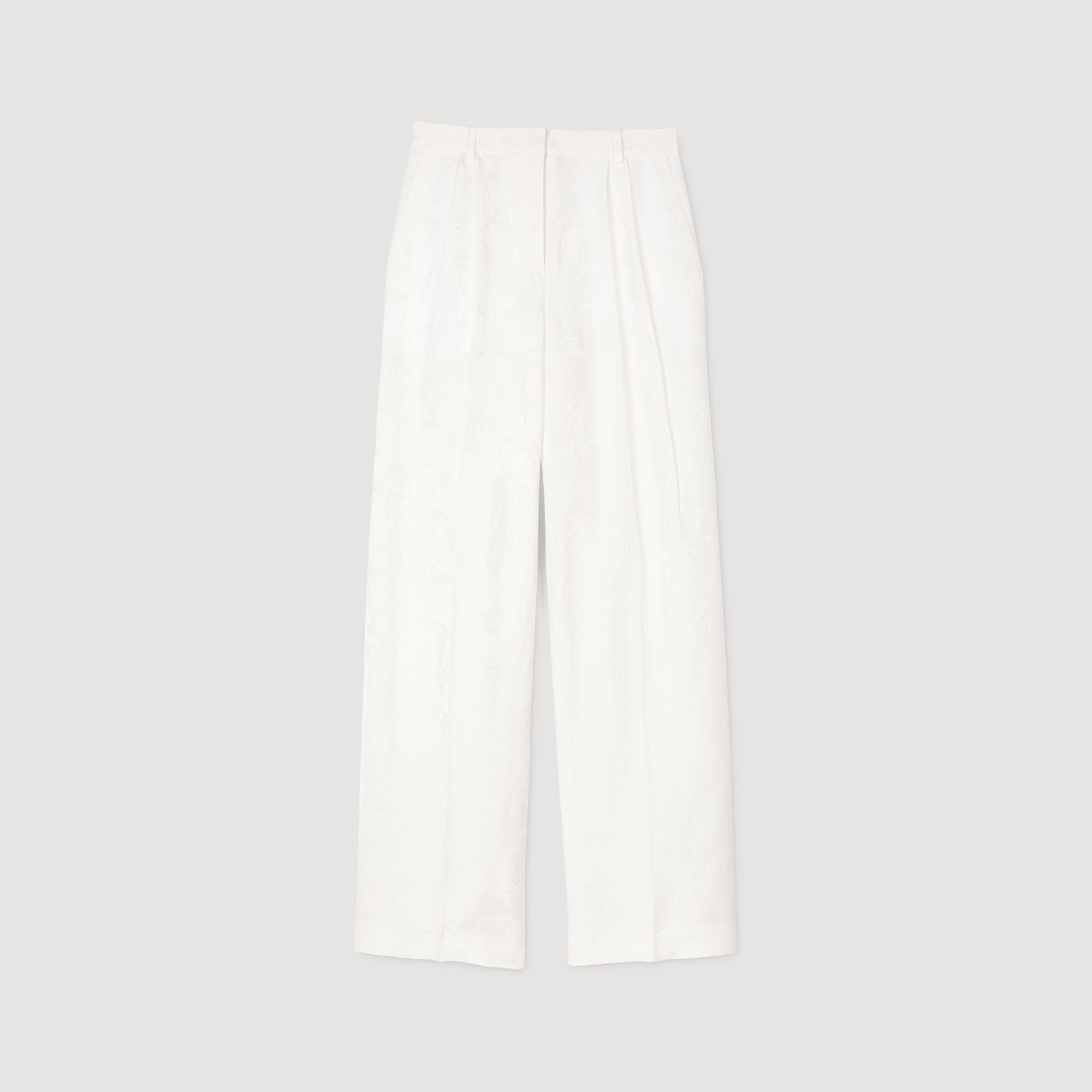Pantalón de jacquard con flores