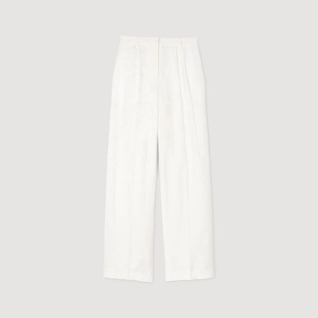 Pantalón de jacquard con flores