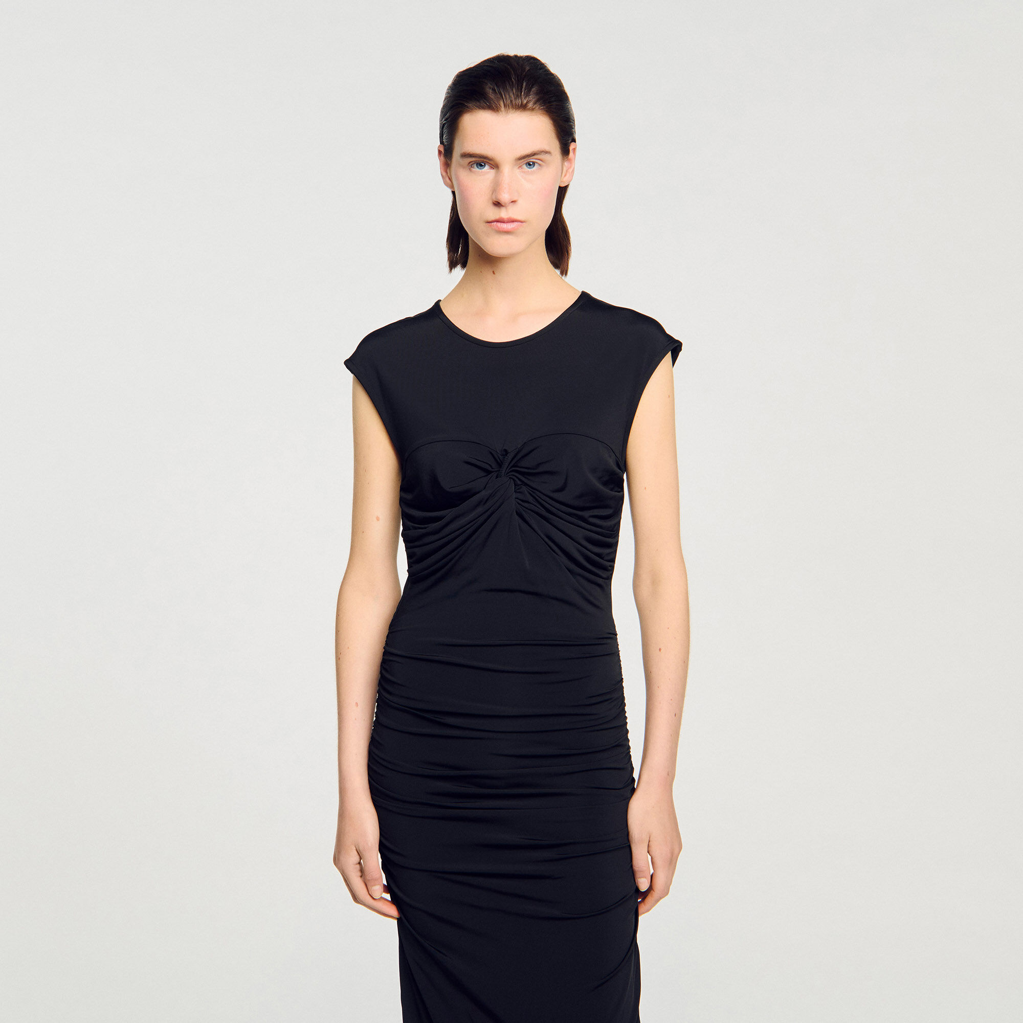 Vestido largo drapeado