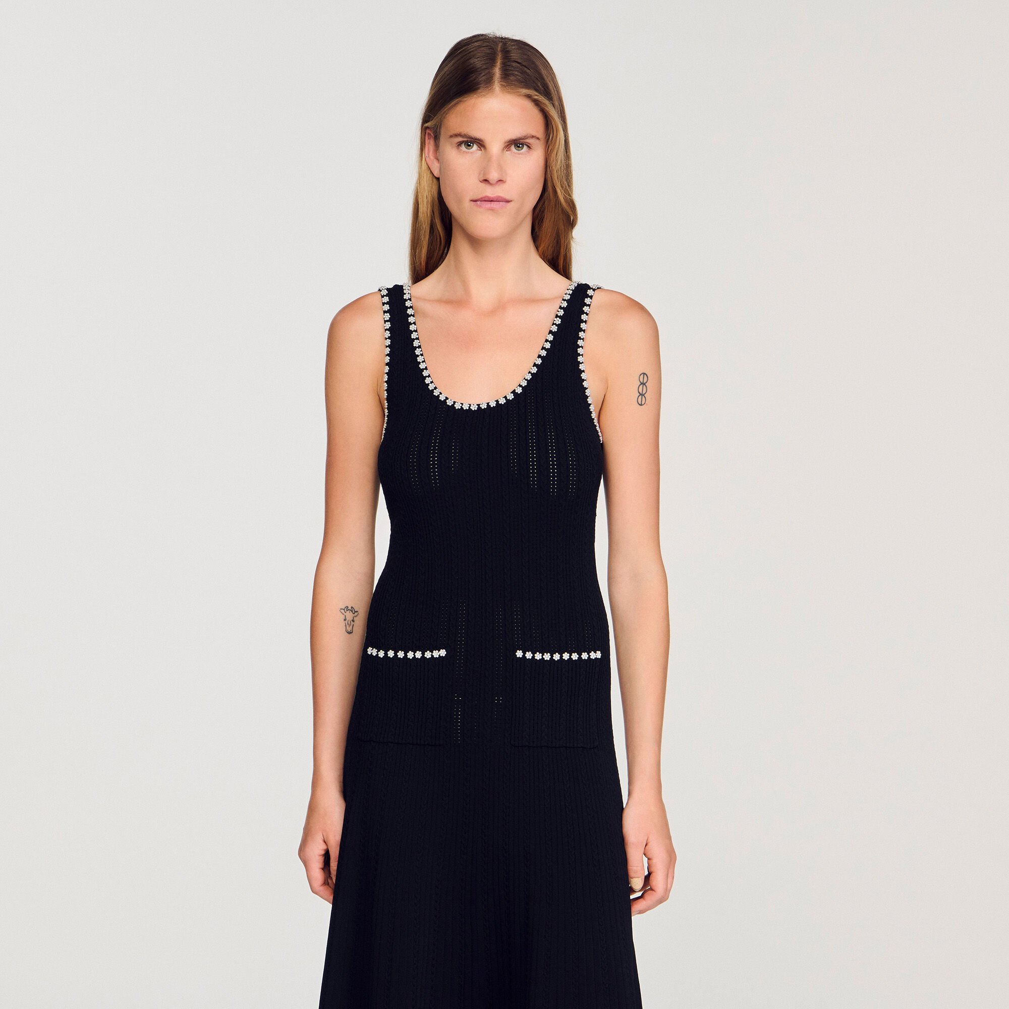 Vestido largo con pedrería