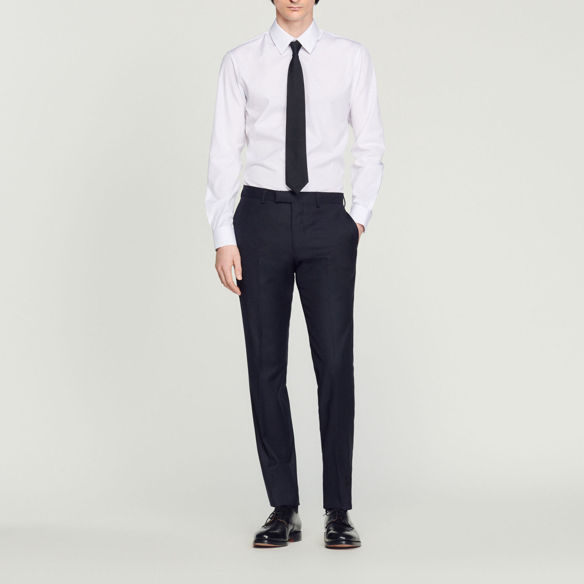 Pantalón de traje de lana stretch