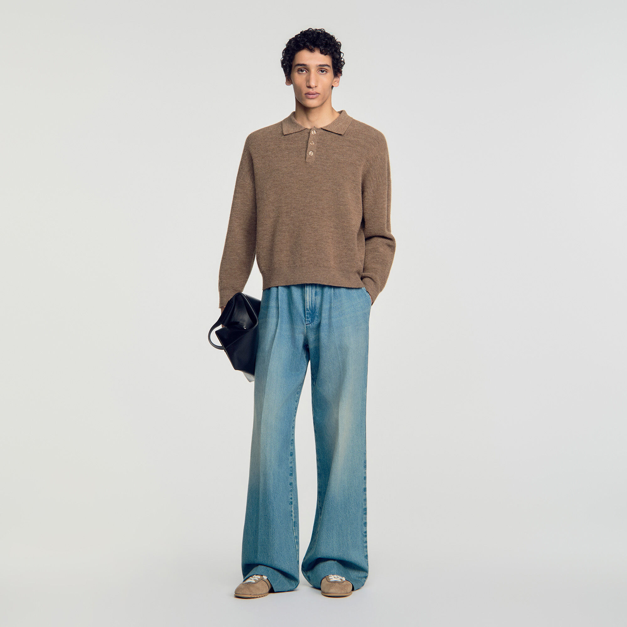 Polo de canal&eacute; de alpaca - Hombre | Sandro