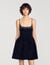 Vestido corto terciopelo con strass - Mujer | Sandro