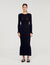 Vestido largo de punto con strass