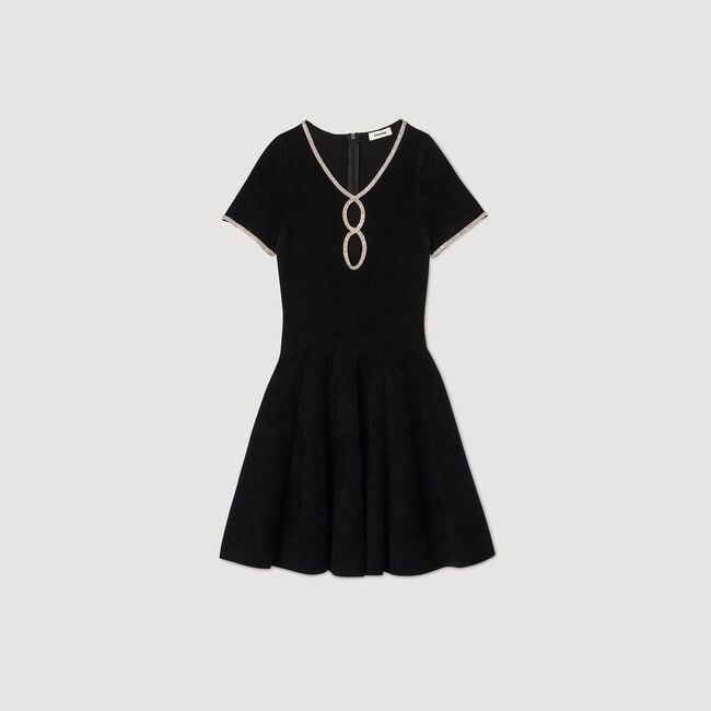 Vestido de terciopelo con strass