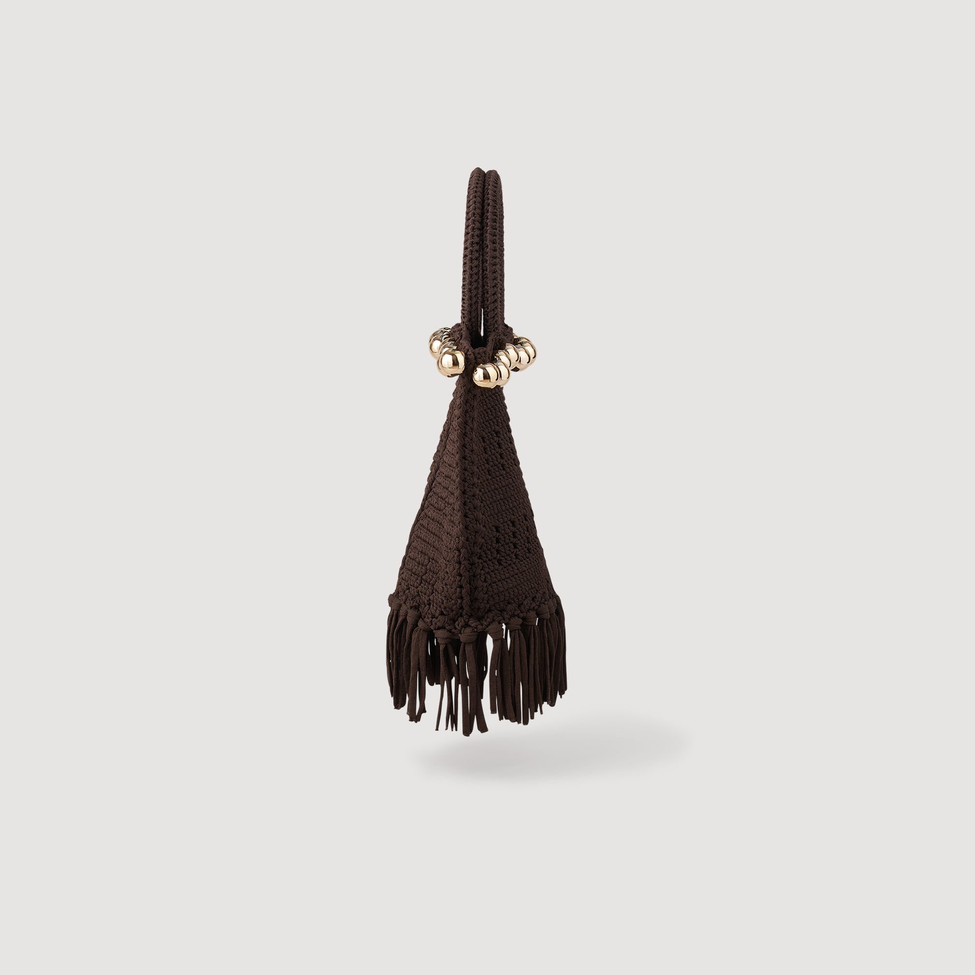 Bolso ganchillo cuentas y flecos