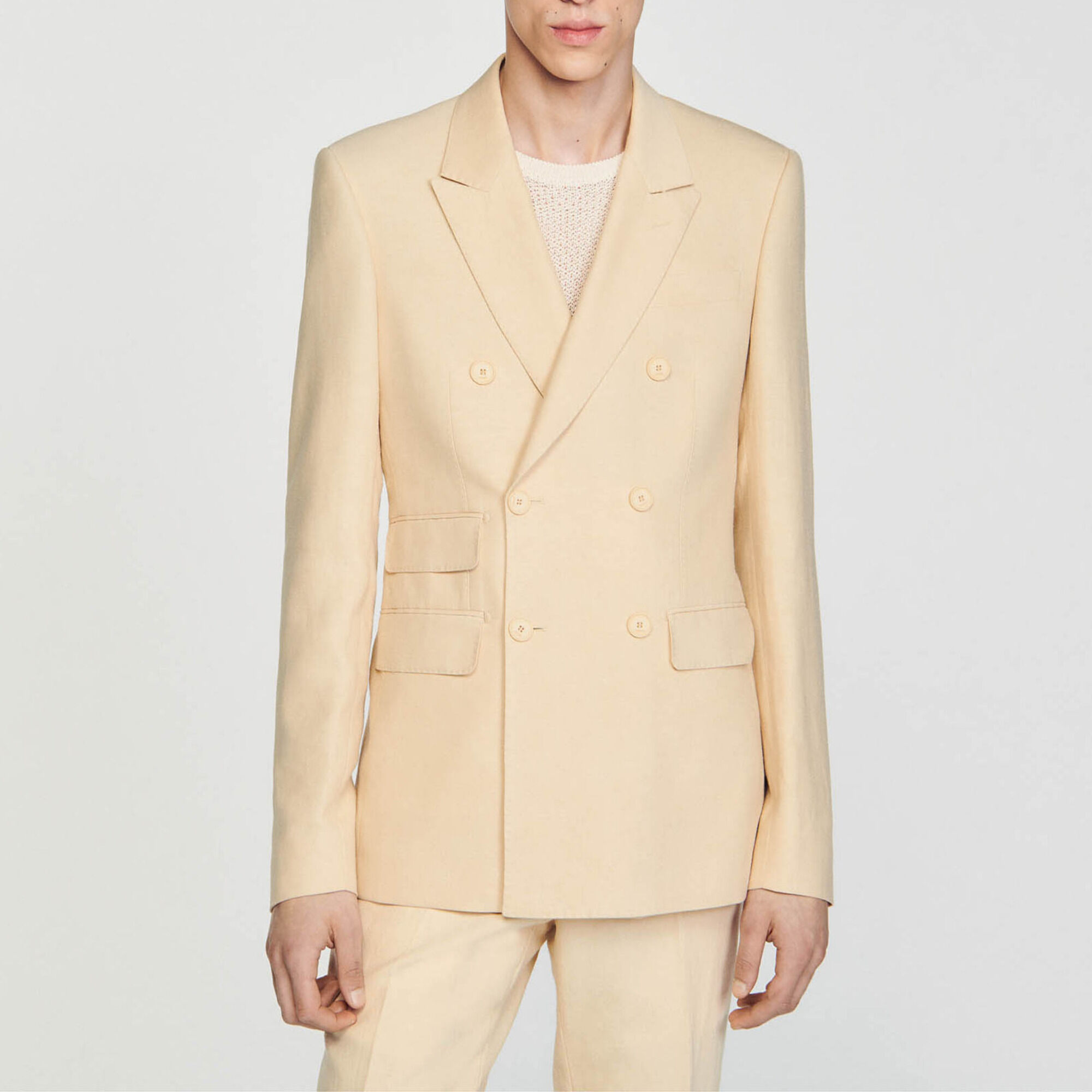 Chaqueta de traje cruzada