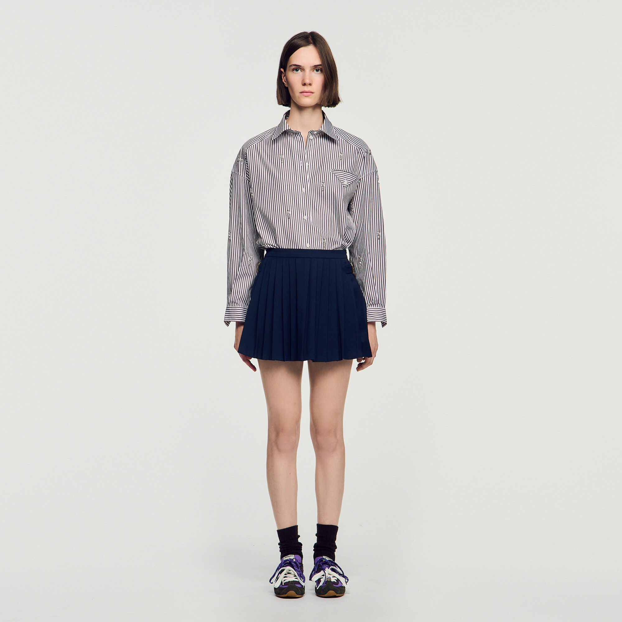 Falda pantal&oacute;n con pliegues - Mujer | Sandro