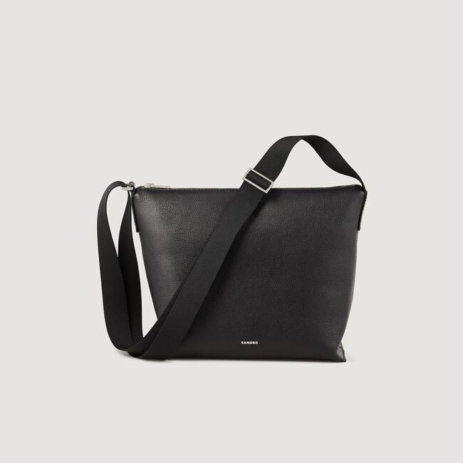 Bolso de cuero granulado