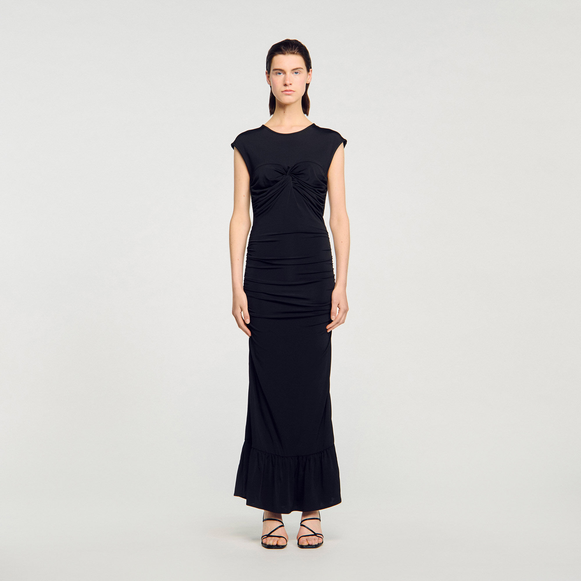 Vestido largo drapeado