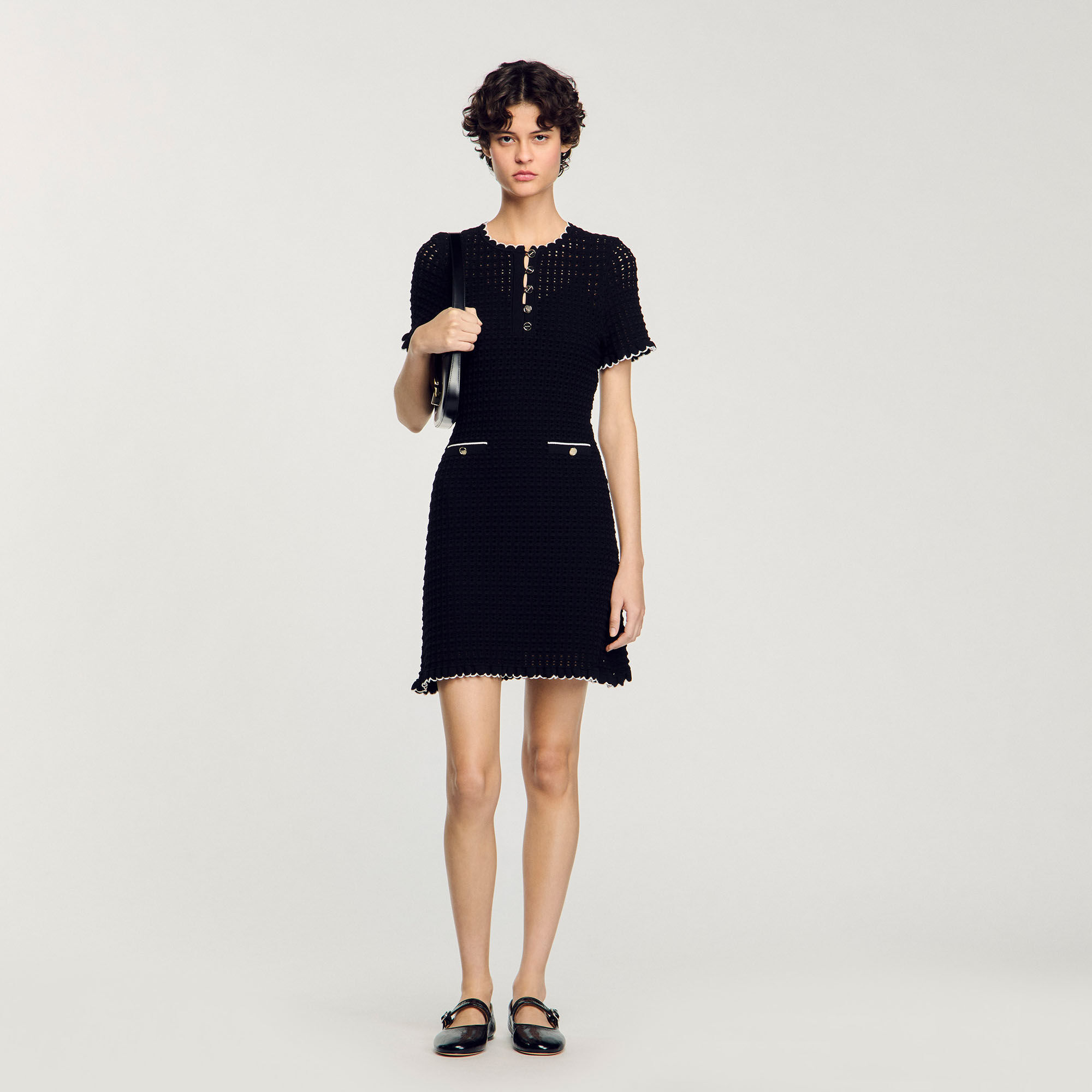 Vestido corto de punto