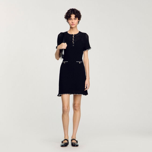 Vestido corto de punto