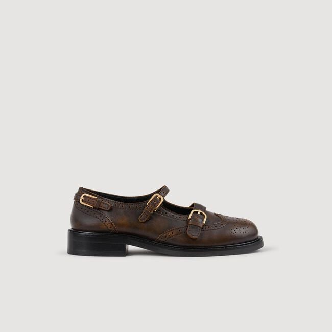 Zapatos derby con hebillas
