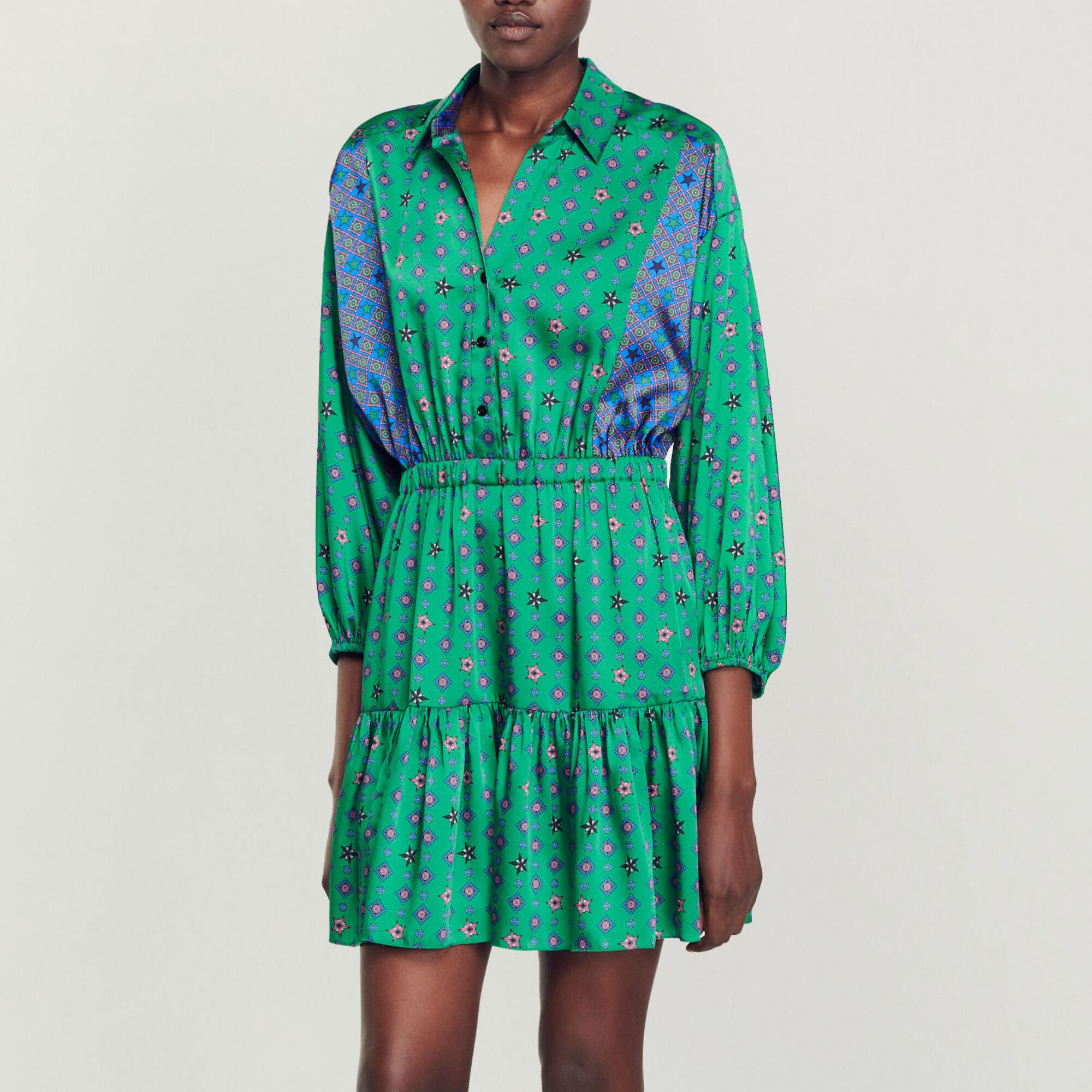 Vestido camisero estampado