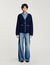 Cárdigan con detalles denim