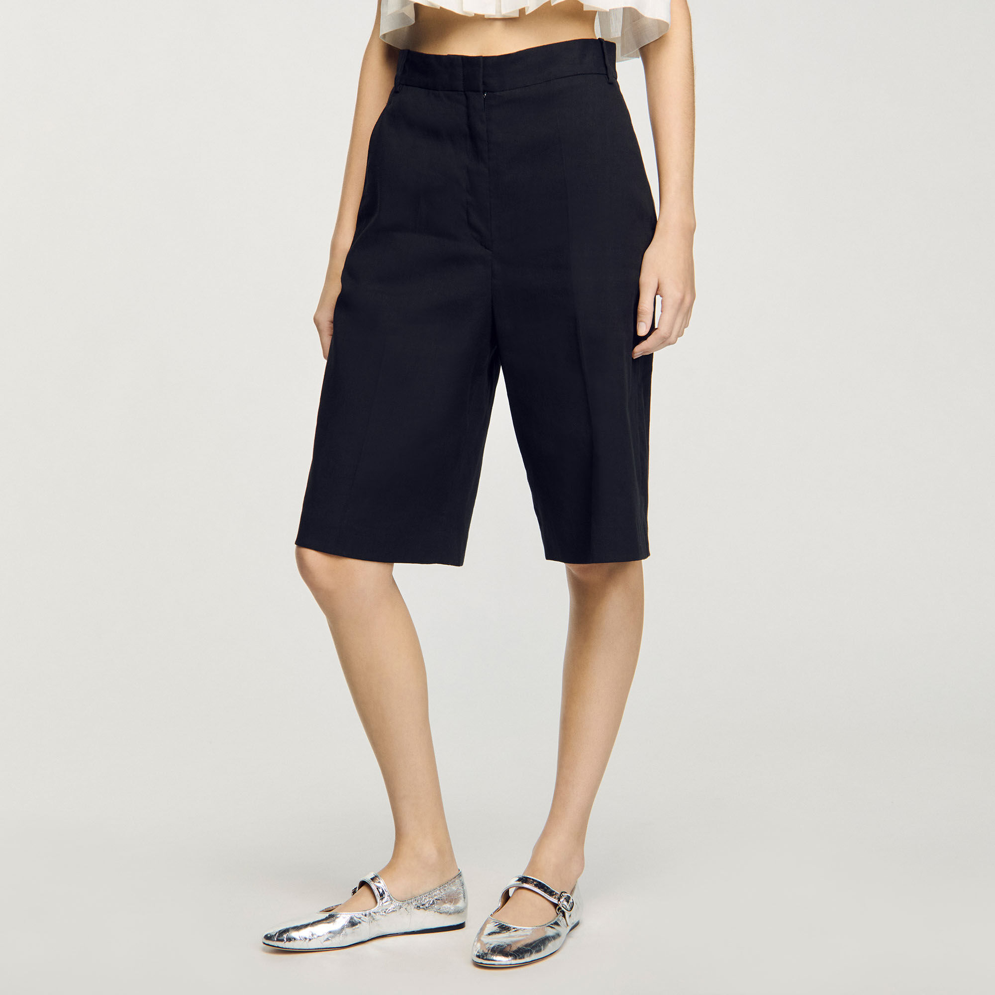 Bermudas de mezcla de lino
