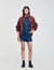 Cazadora de cuero oversize