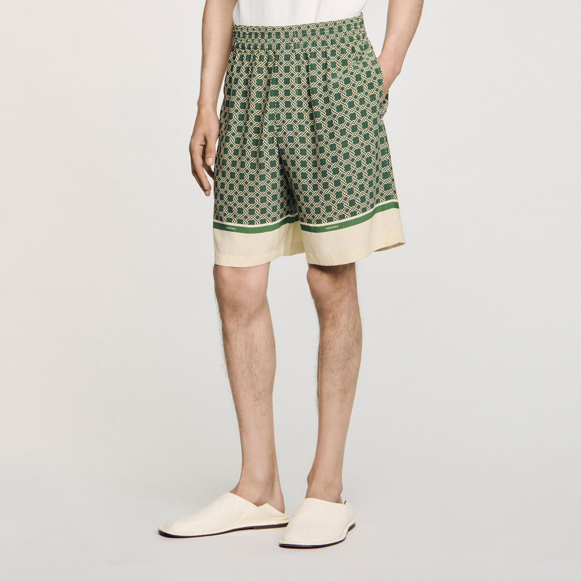 Bermuda fluida estampada