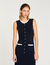 Vestido largo con detalles de ganchillo