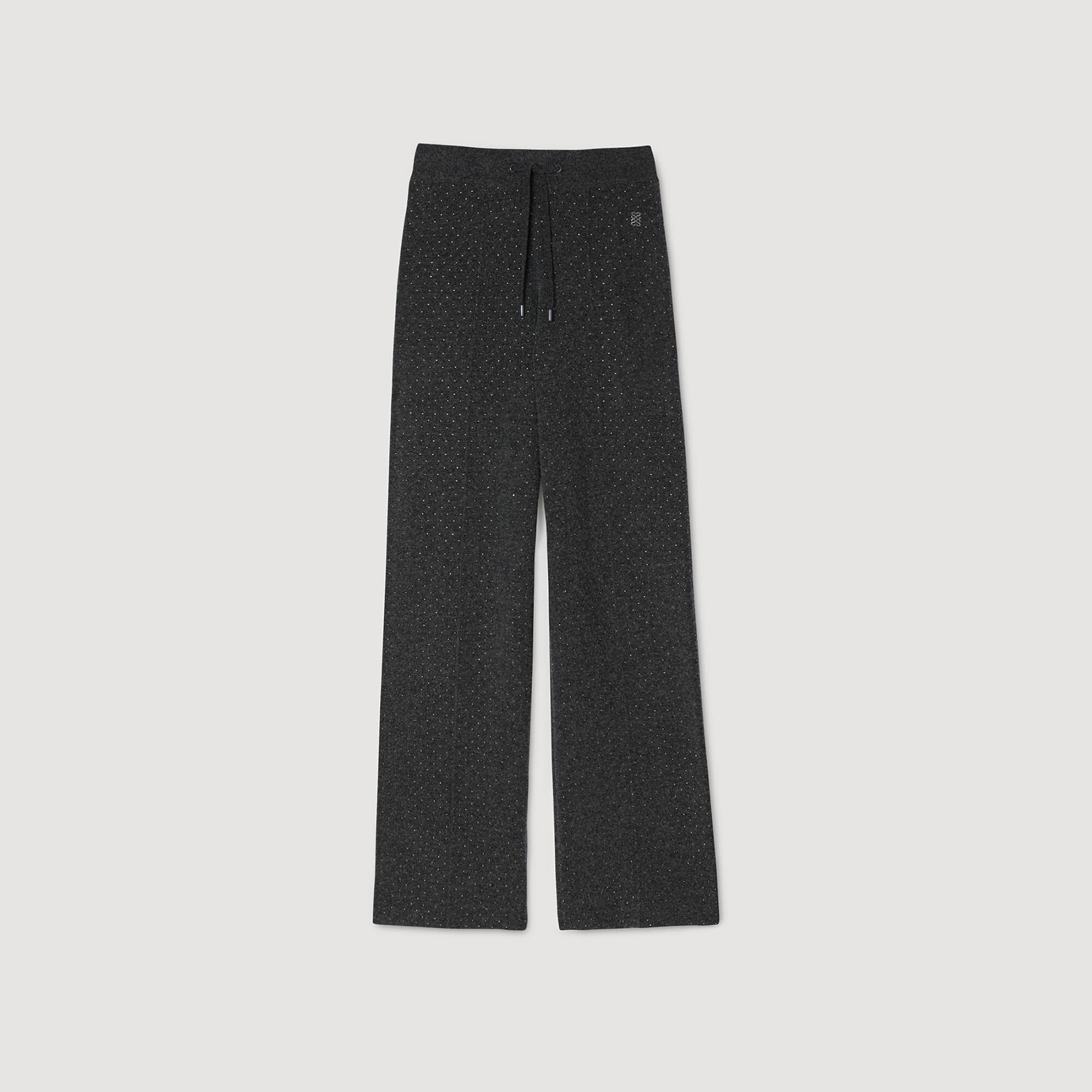 Pantalón de punto con strass