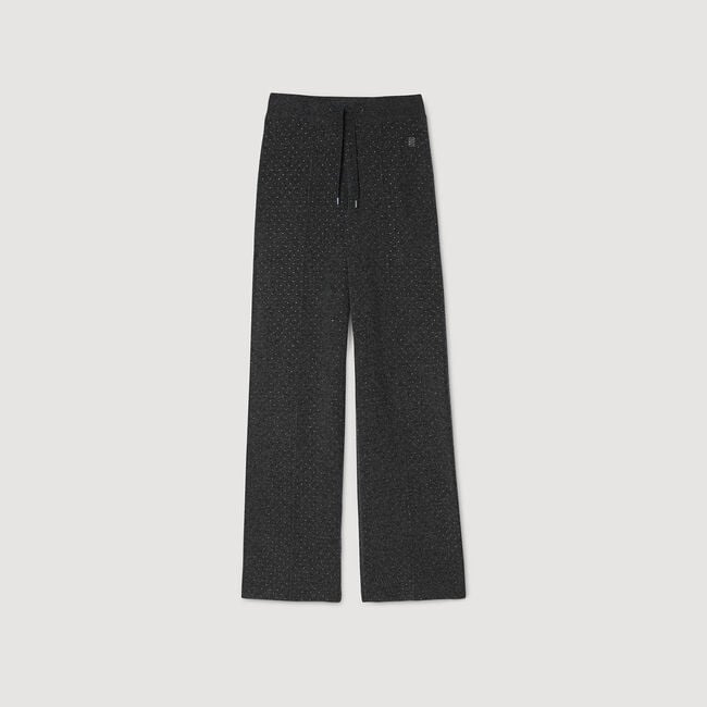 Pantalón de punto con strass