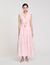 Vestido largo anudado con strass
