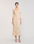 Vestido largo de punto con strass