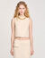 Top corto de punto con collar