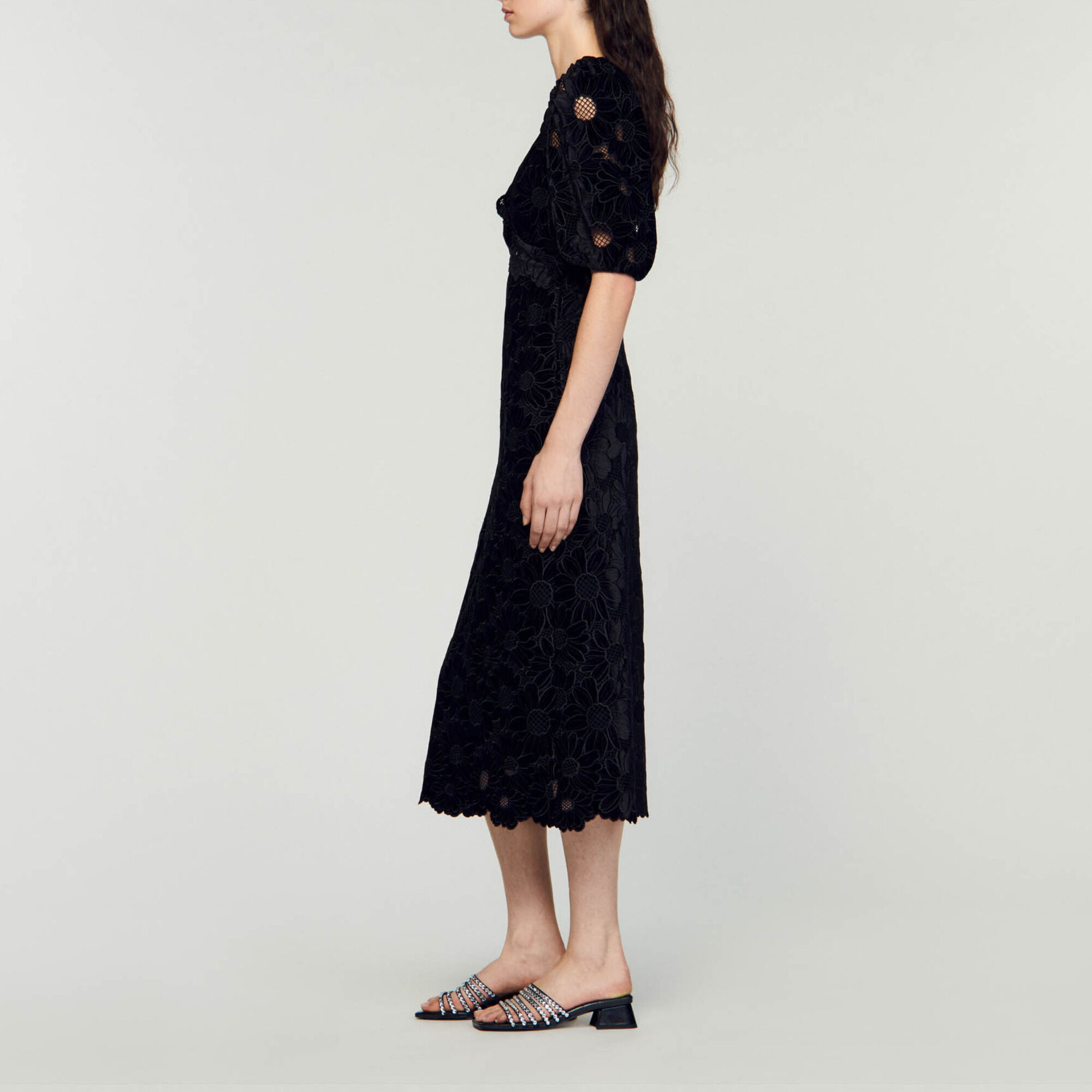 Vestido largo de terciopelo