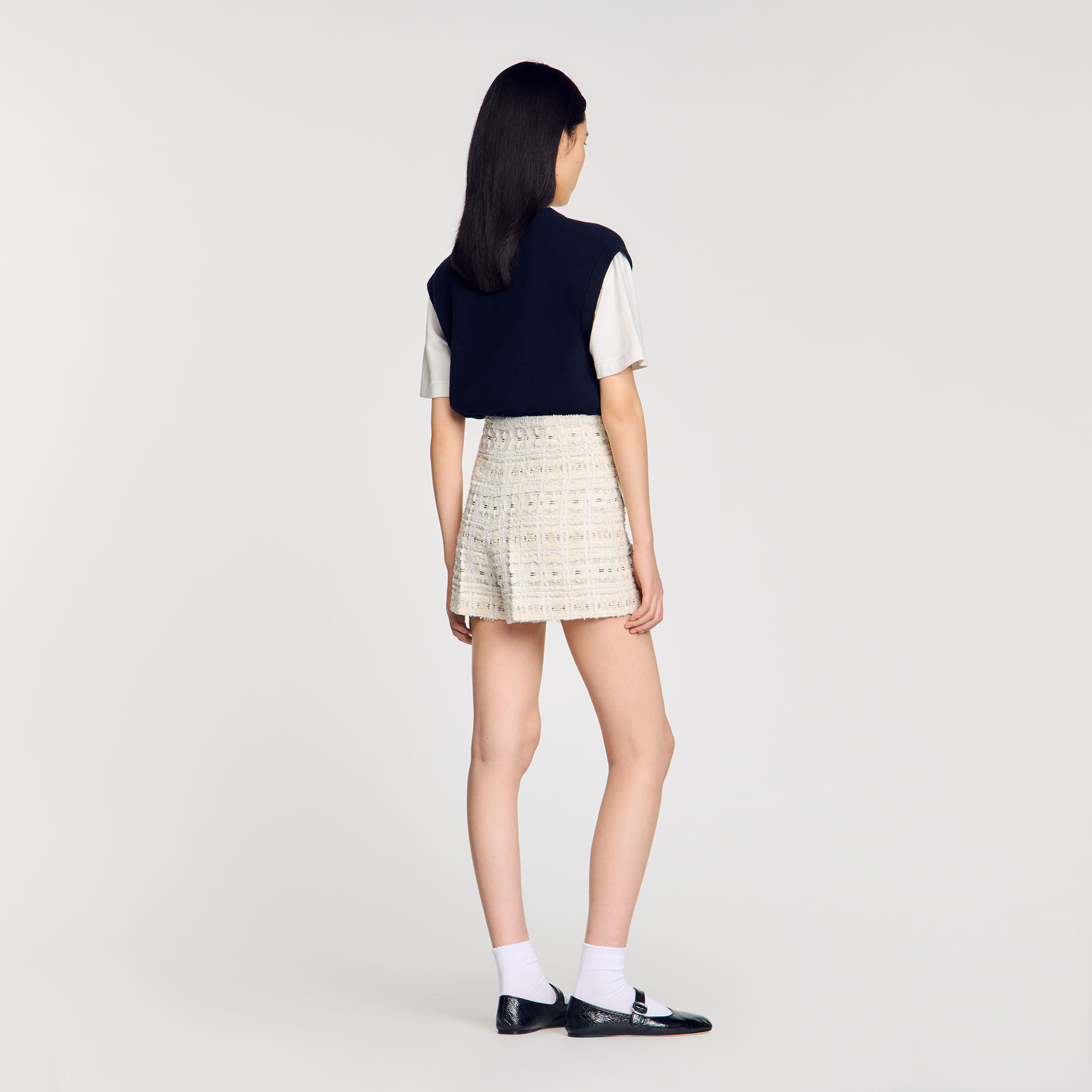 Short de tweed de fantasía