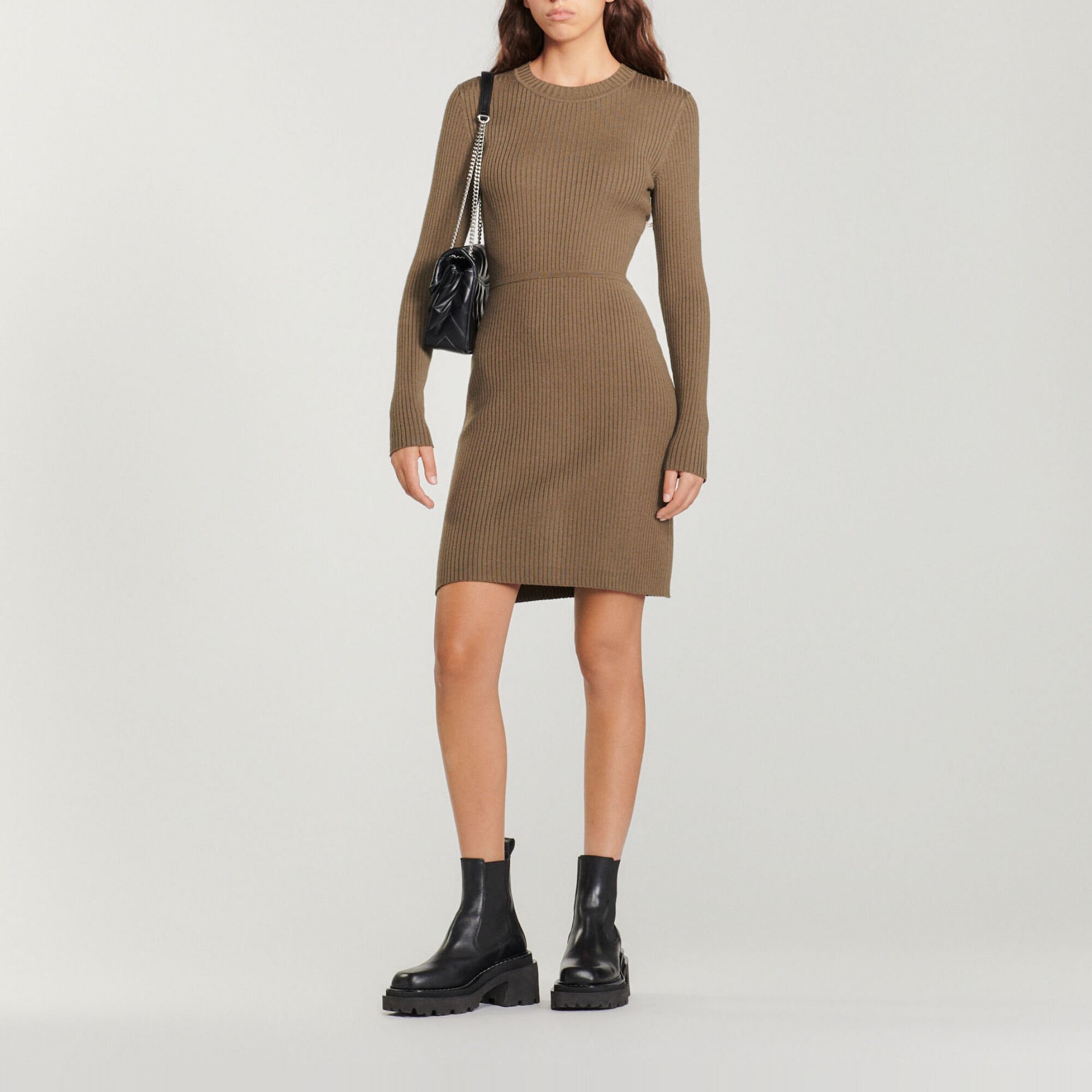 Vestido de punto de canalé