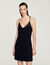 Vestido corto con tirantes de strass