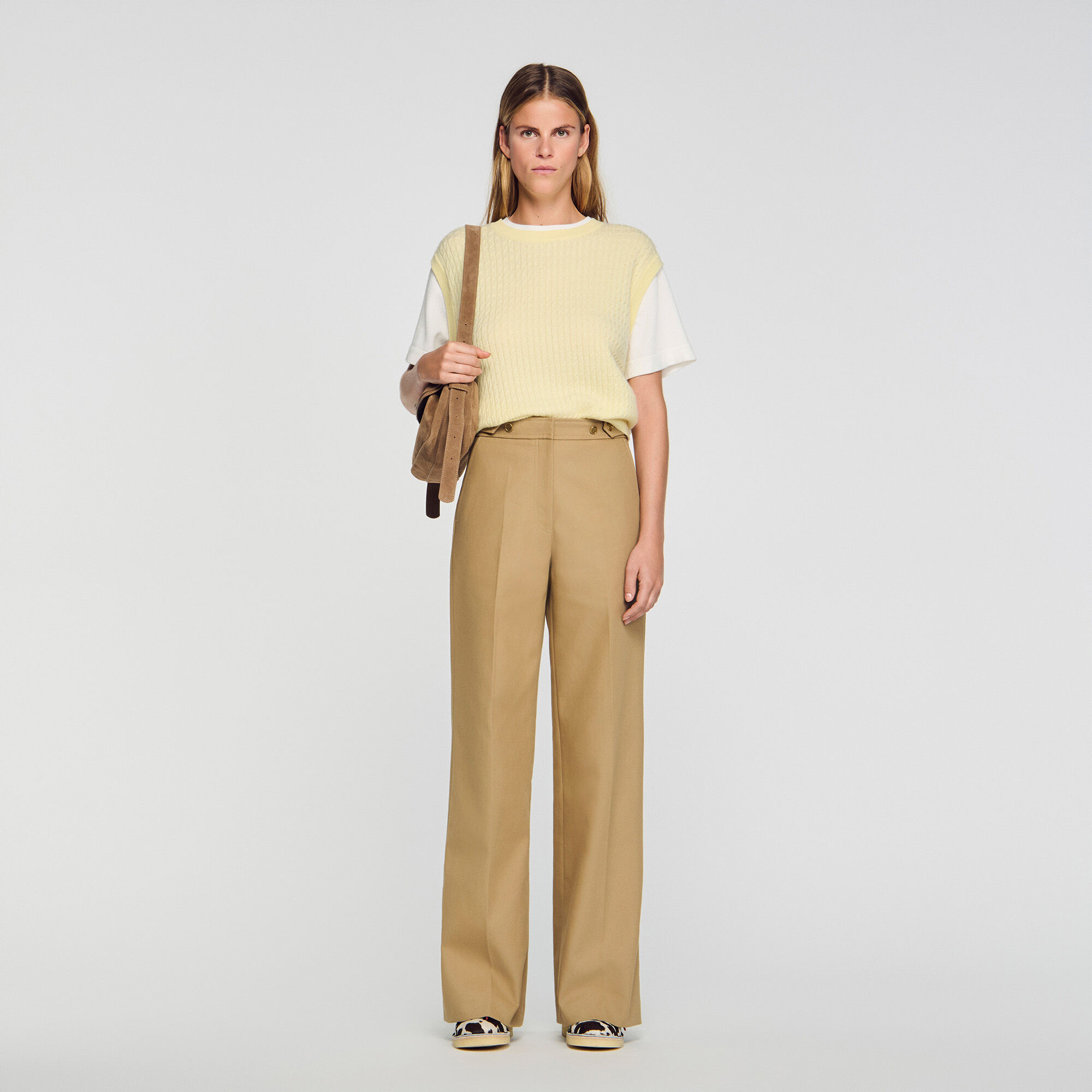 Pantalón de traje de algodón