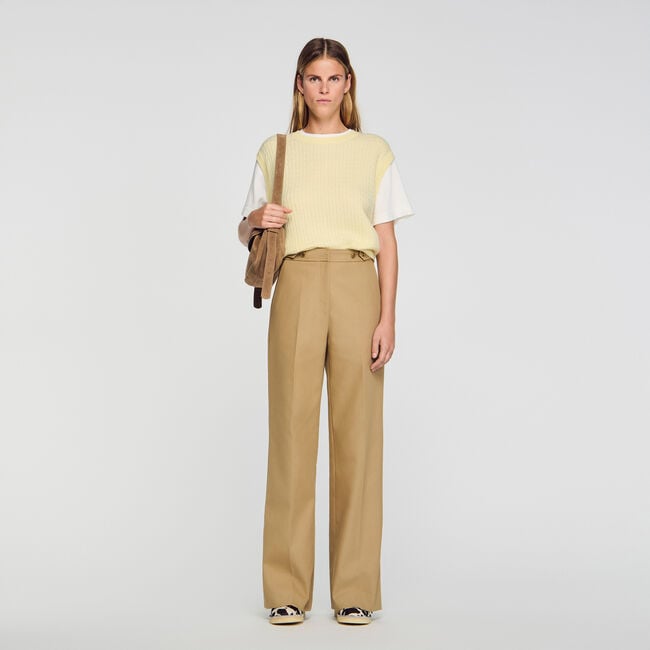 Pantalón de traje de algodón