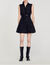 Vestido corto drapeado con brillantes