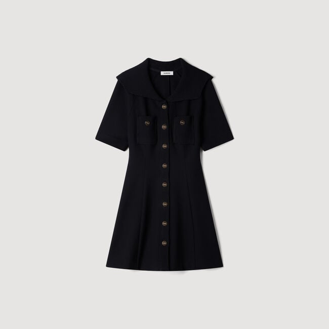 Vestido corto con cuello marinero - Mujer | Sandro