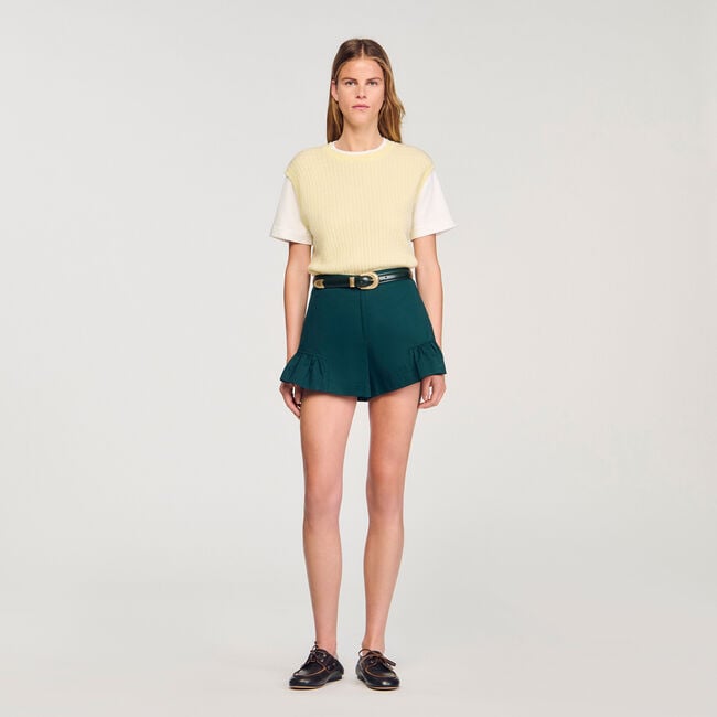 Jersey de punto de dos materiales
