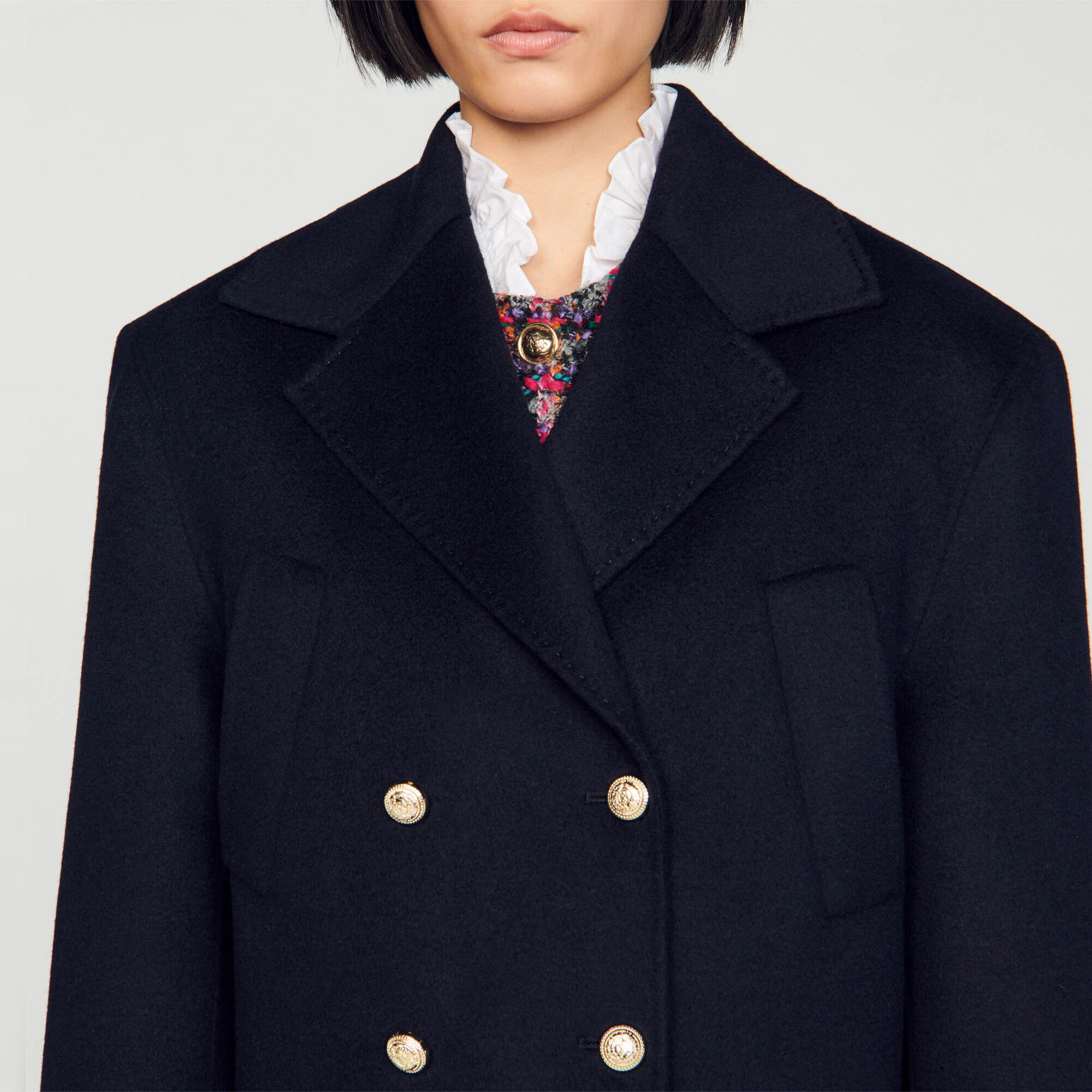 Abrigo largo de doble cara