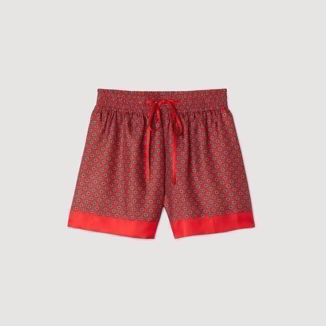 Pantalón corto estampado pañuelo