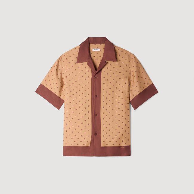 Camisa con motivo micro cross