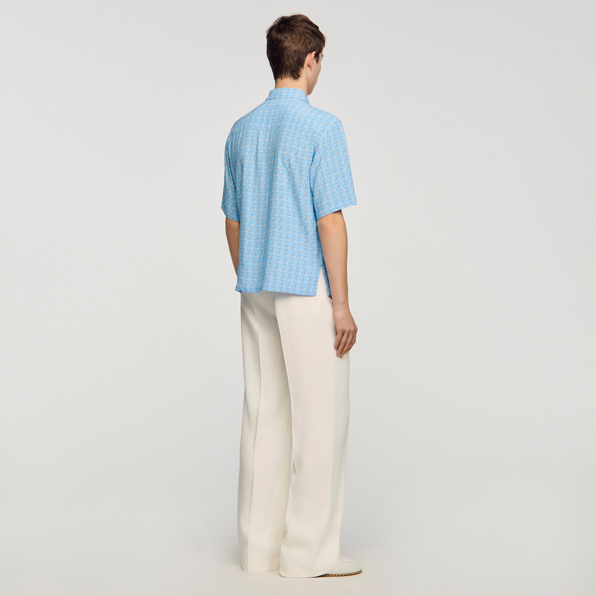 Camisa fluida estampado eslabones