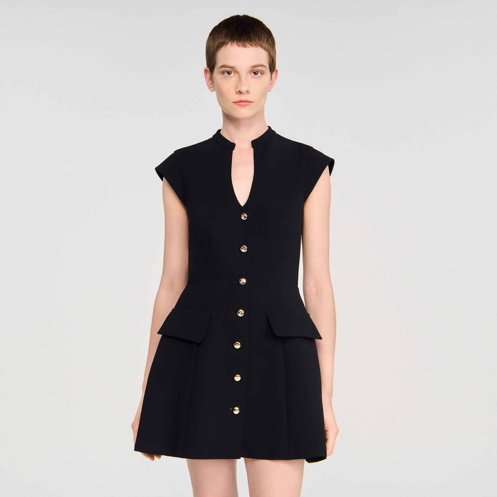 Vestido corto de punto