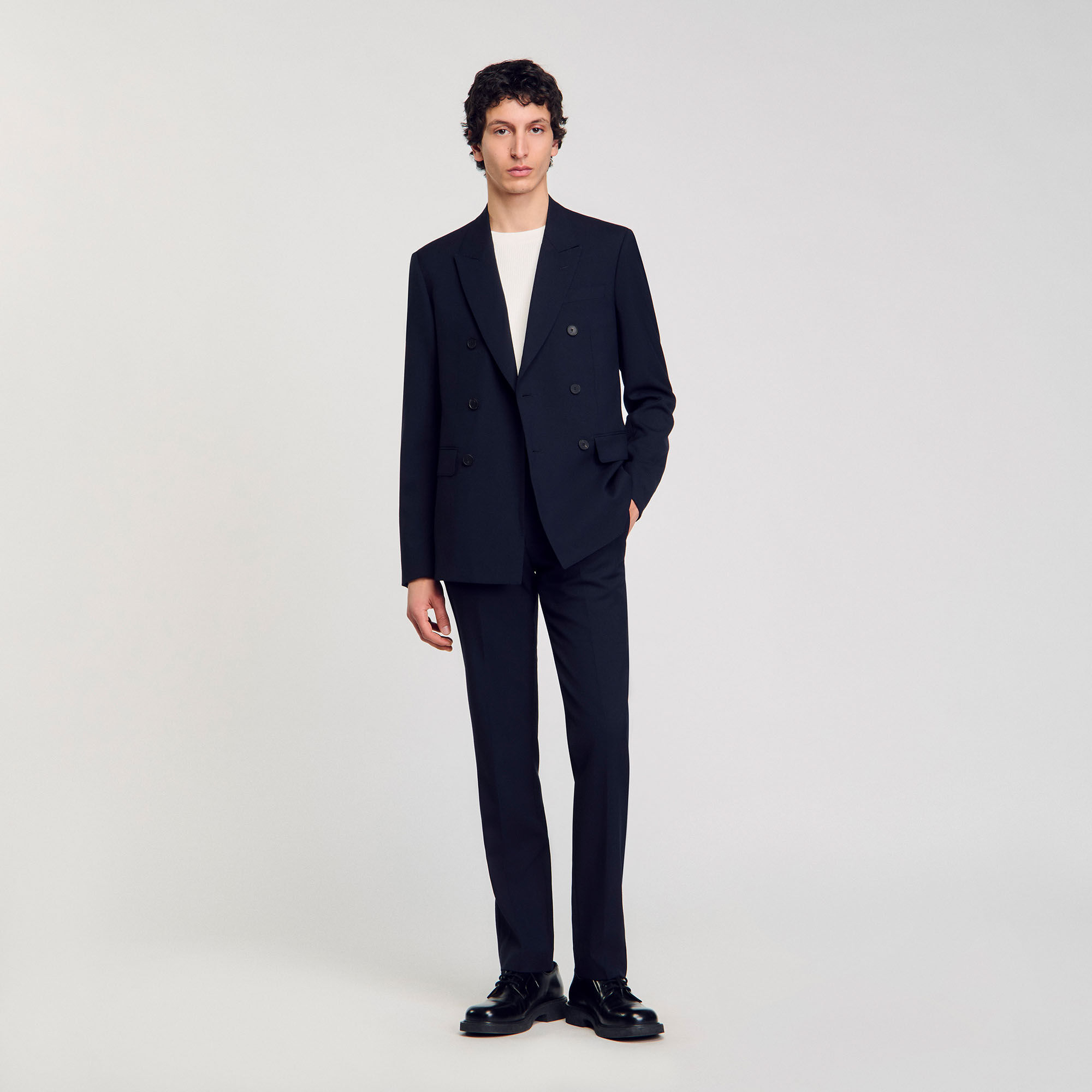 Chaqueta de traje cruzada