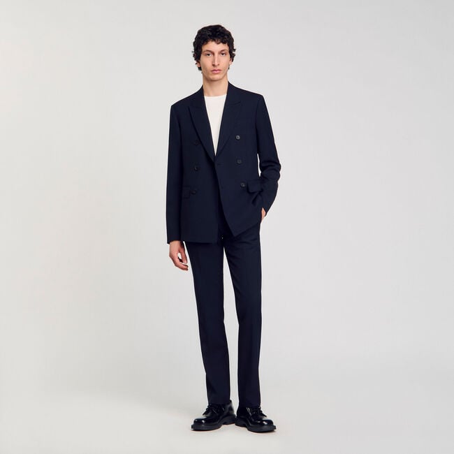 Chaqueta de traje cruzada